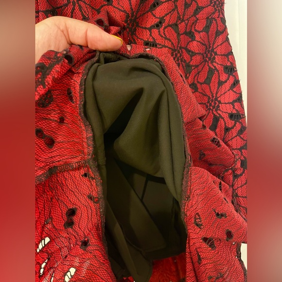 ABS Allen Schwartz Red mini dress with open back. Worn twice. Great quality! - Picture 5 of 6